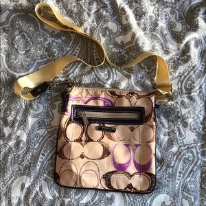 Coach crossbody bag with adjustable length strap